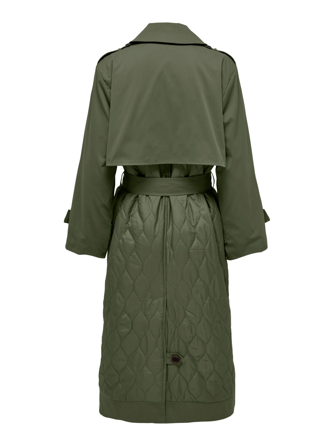 Quilted trench coat