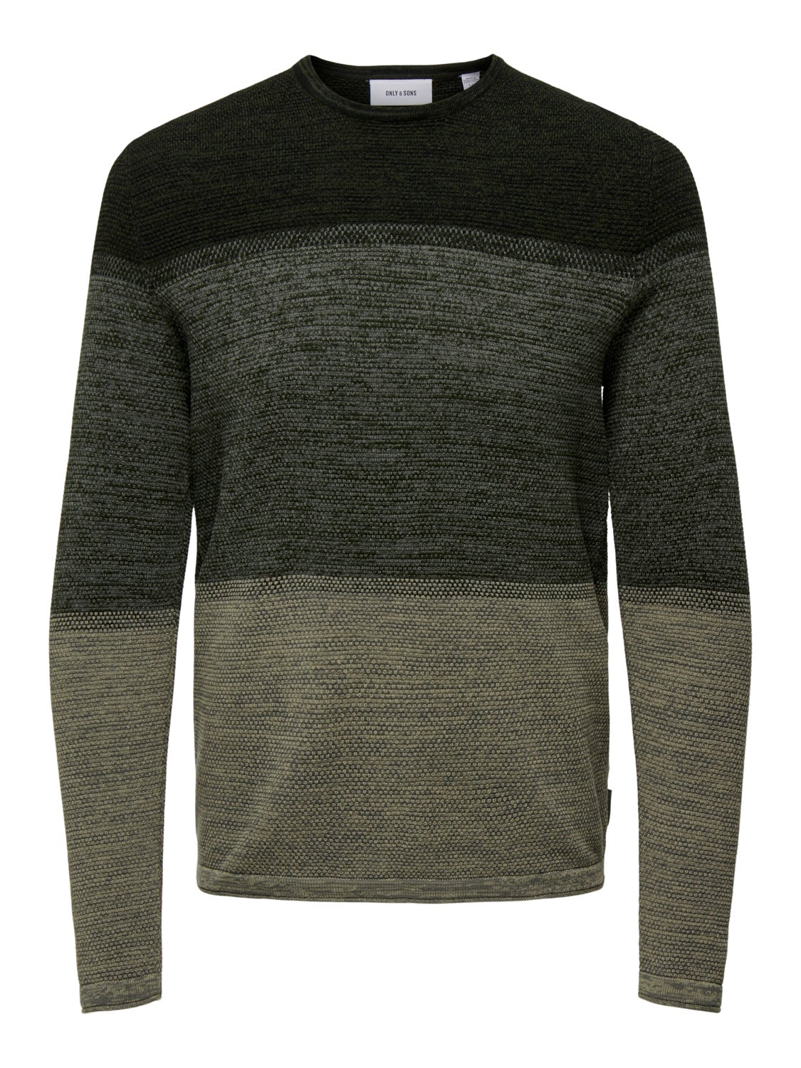 Knitted pullover crew neck