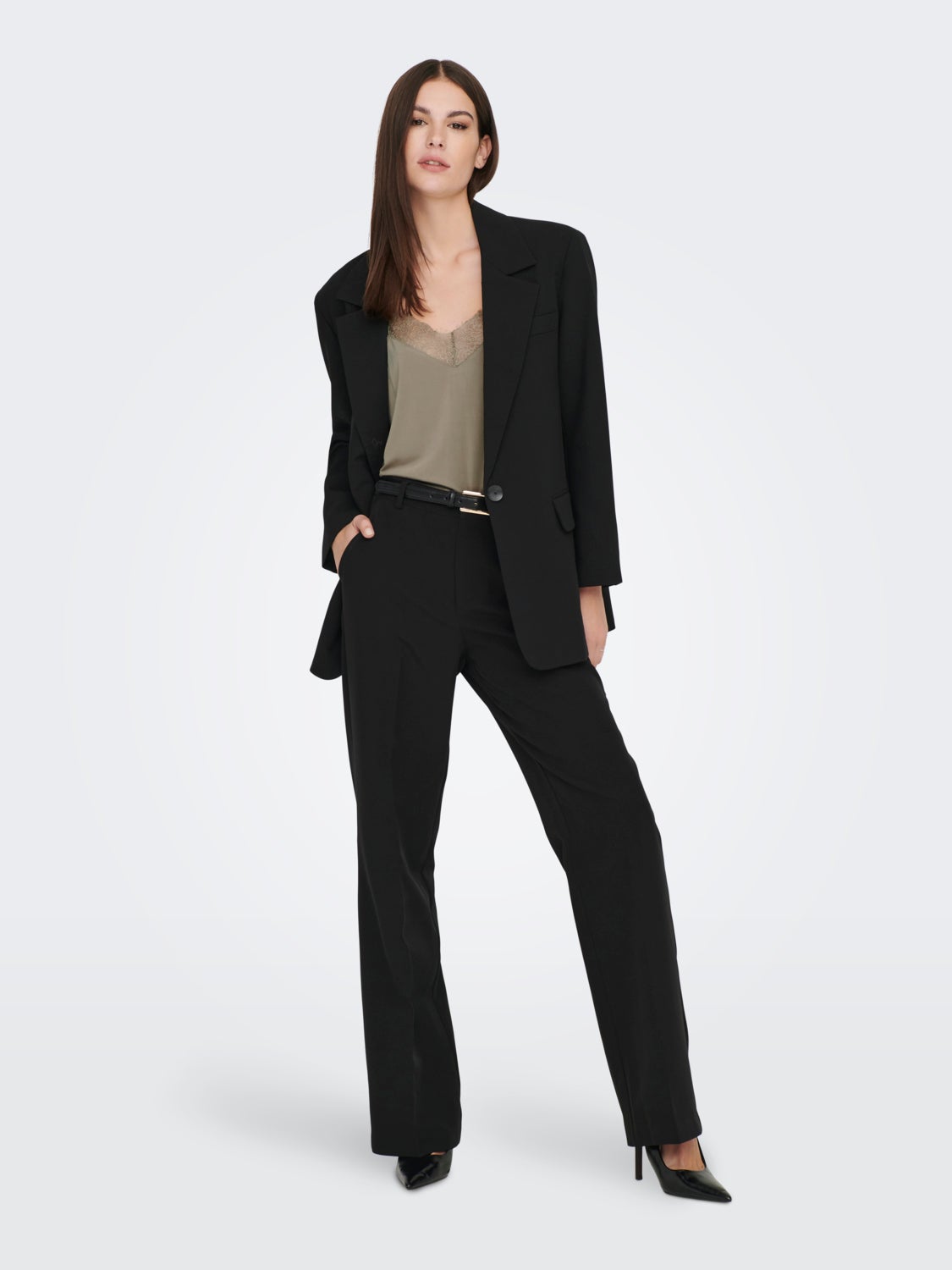 Lace detailed top with thin straps