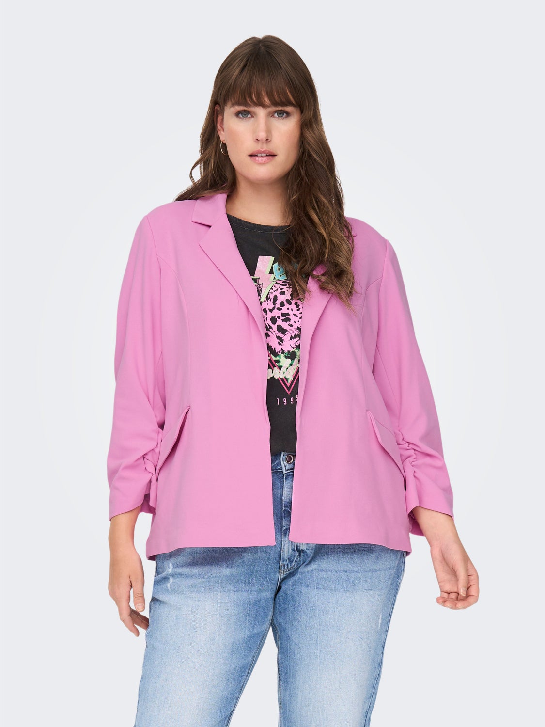 Curvy 3/4 sleeve Blazer