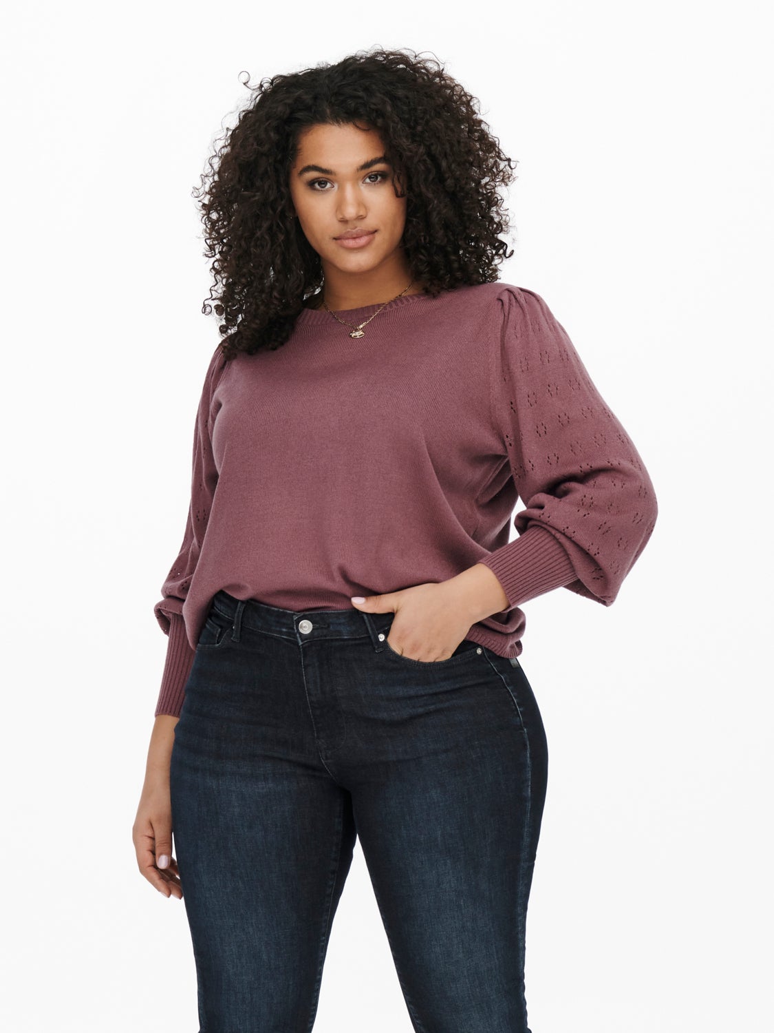 Curvy knitted Pullover