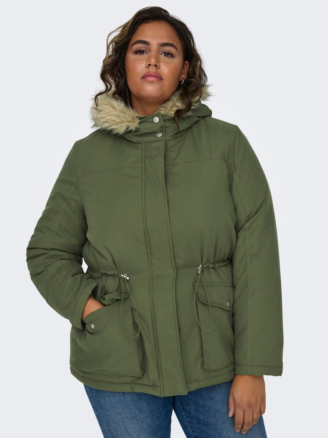 Curvy parka jacket