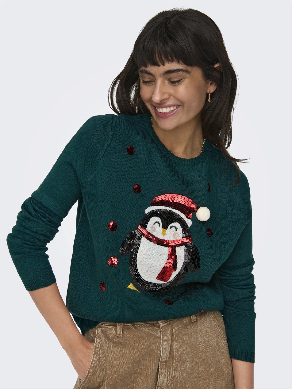 O-neck christmas knitted pullover
