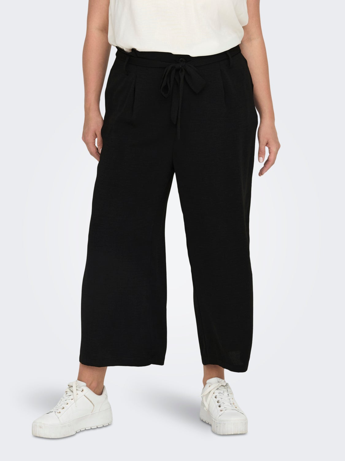 Curvy wide Leg Pants With Belt