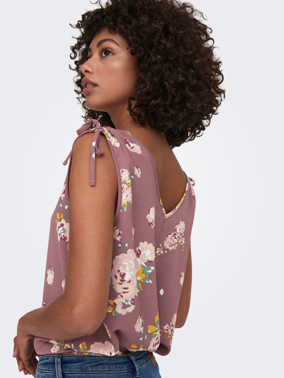 V-Neck Top With Strap Details