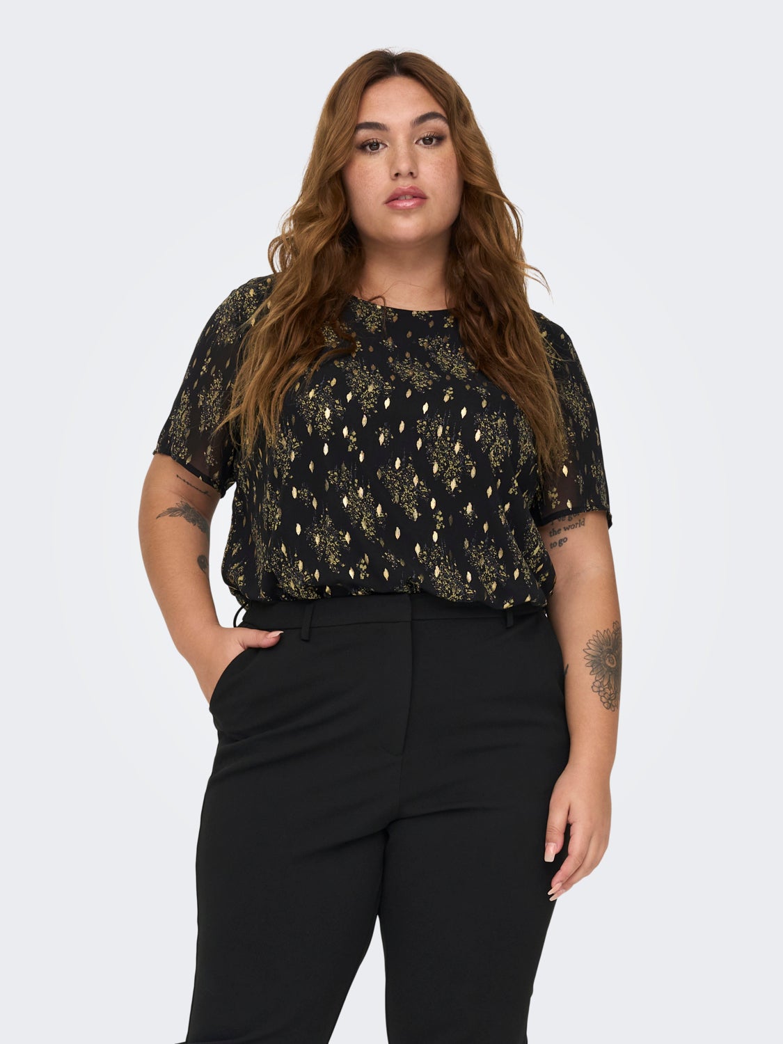 Curvy printed top