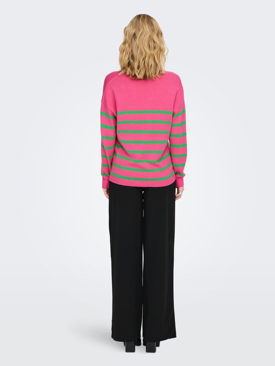 Striped knitted pullover