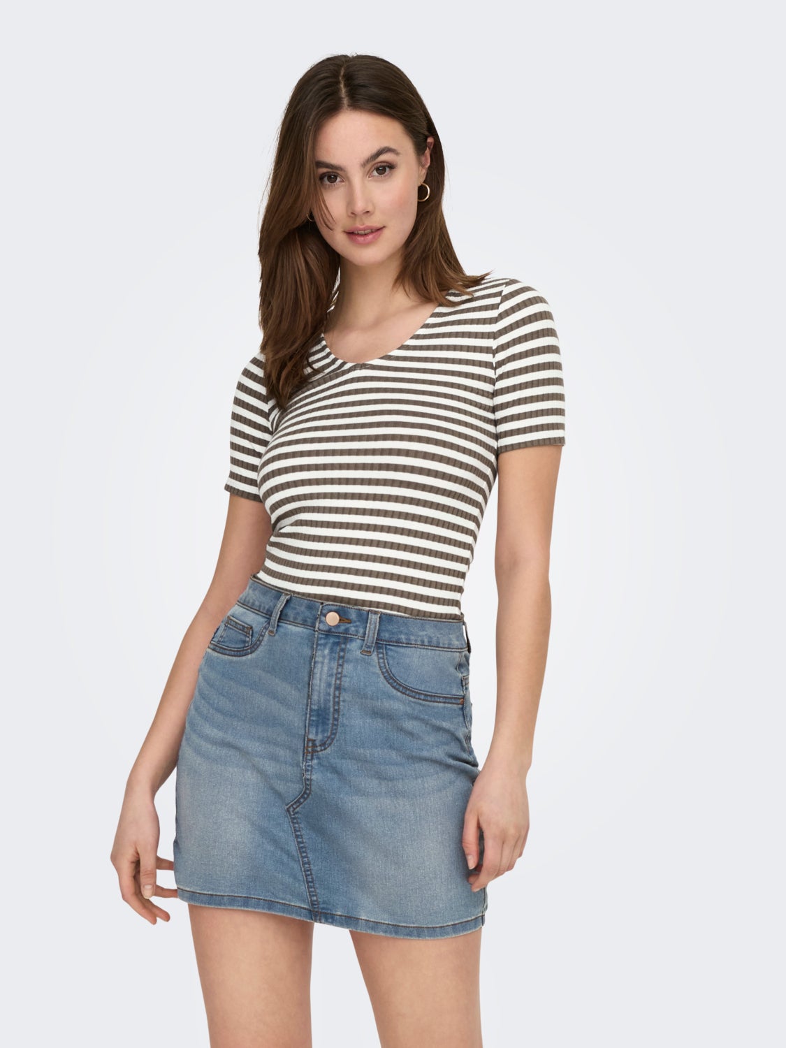 Striped V-Neck Top