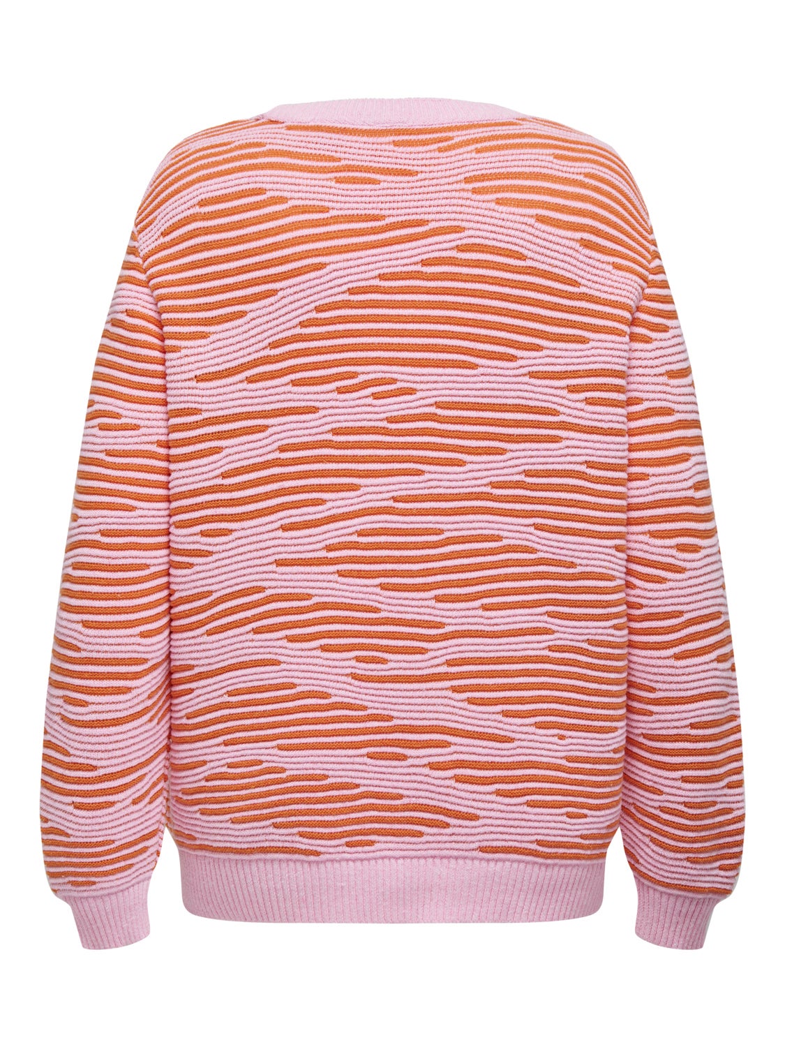 Curvy patterned knitted pullover