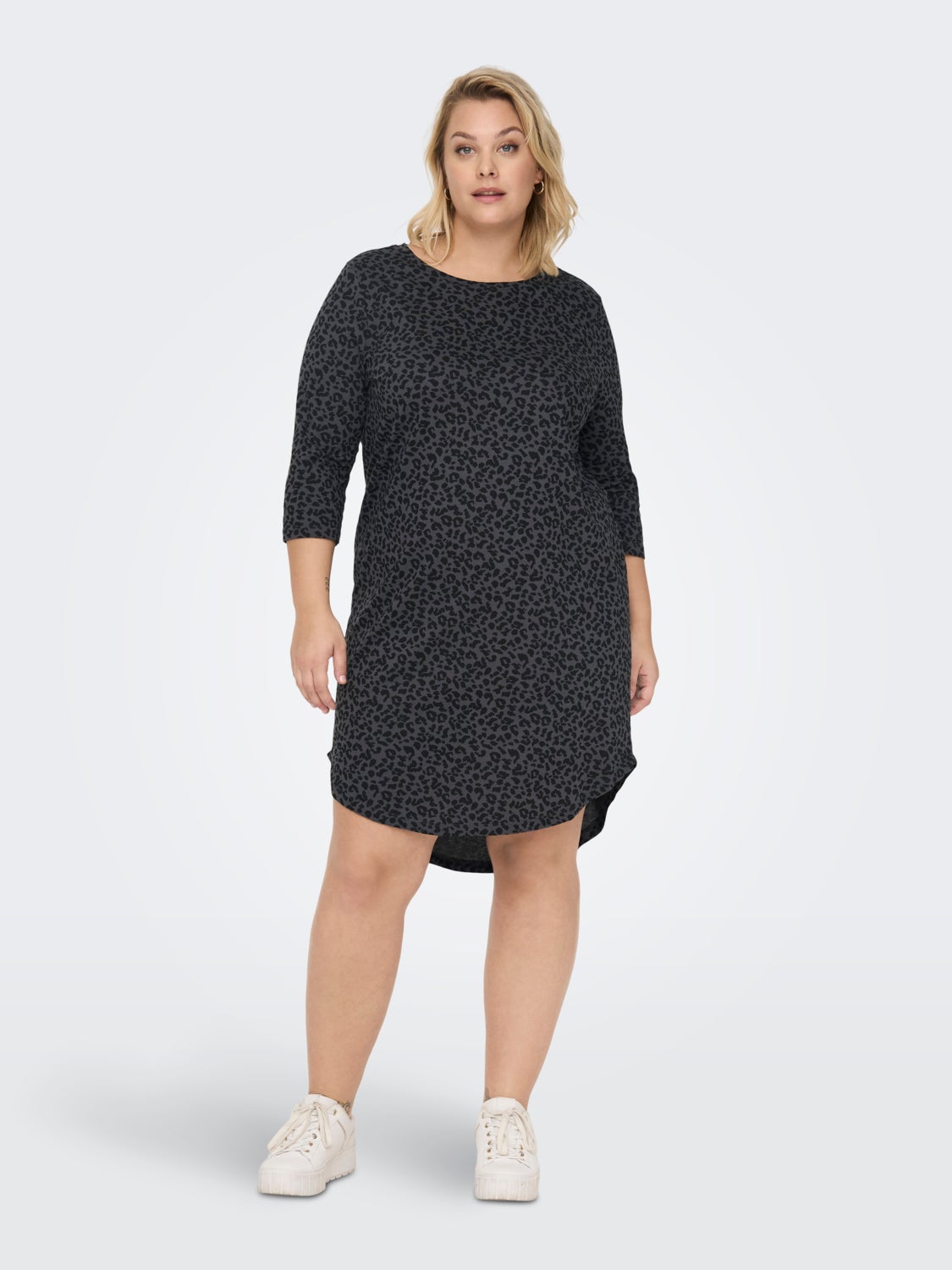 Curvy printed mini dress