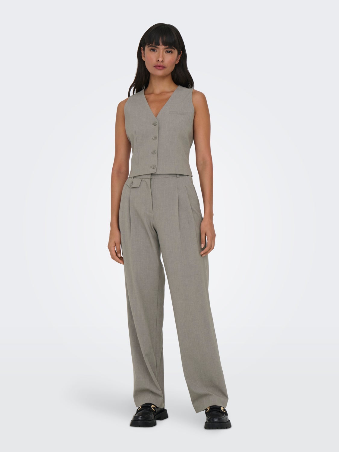 Cropped tailored vest