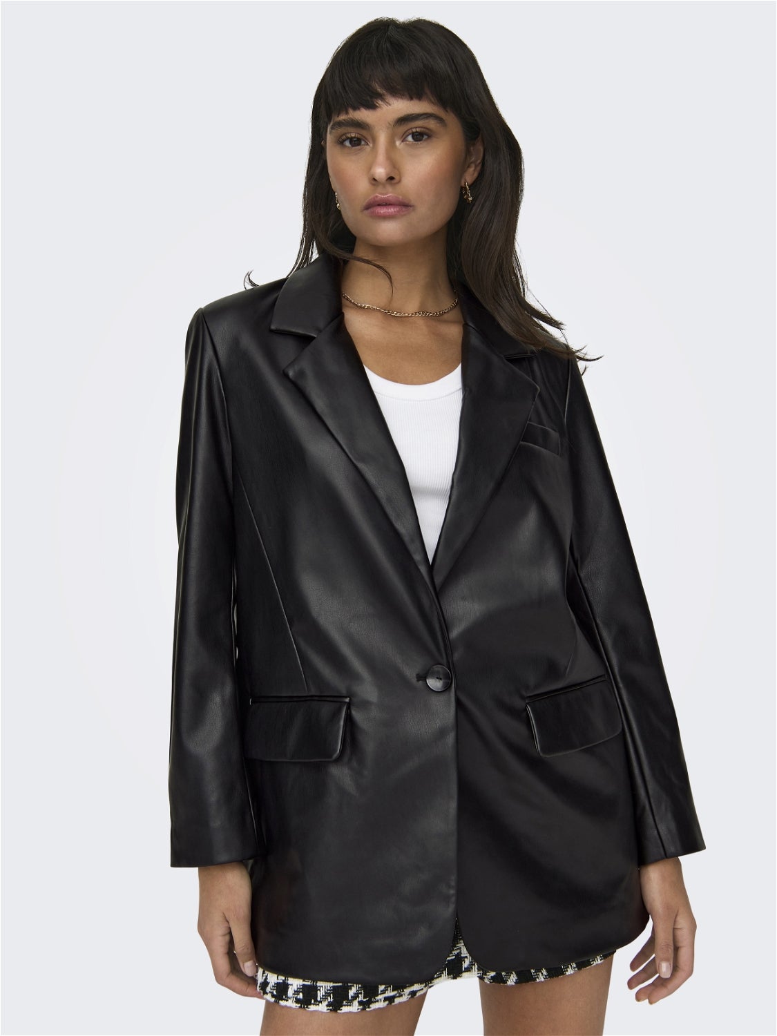 Oversize coated blazer