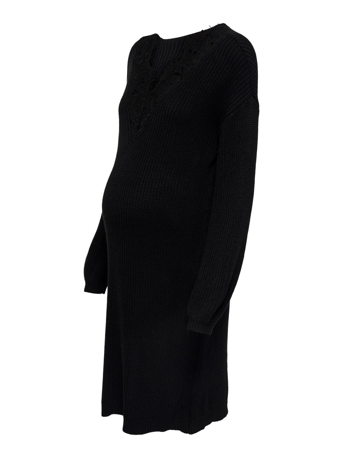 Mama lace detail Knitted Dress