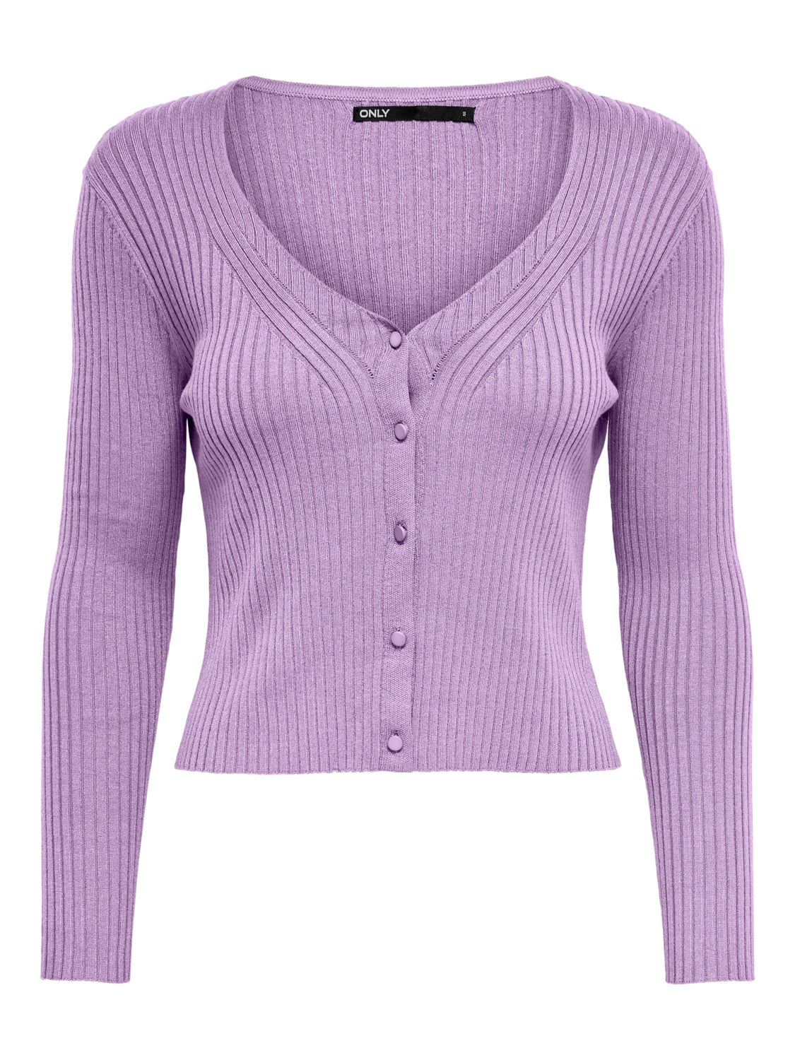 Fitted V-neck Knitted Cardigan