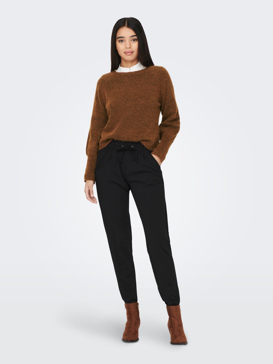 Button cuff Knitted Pullover