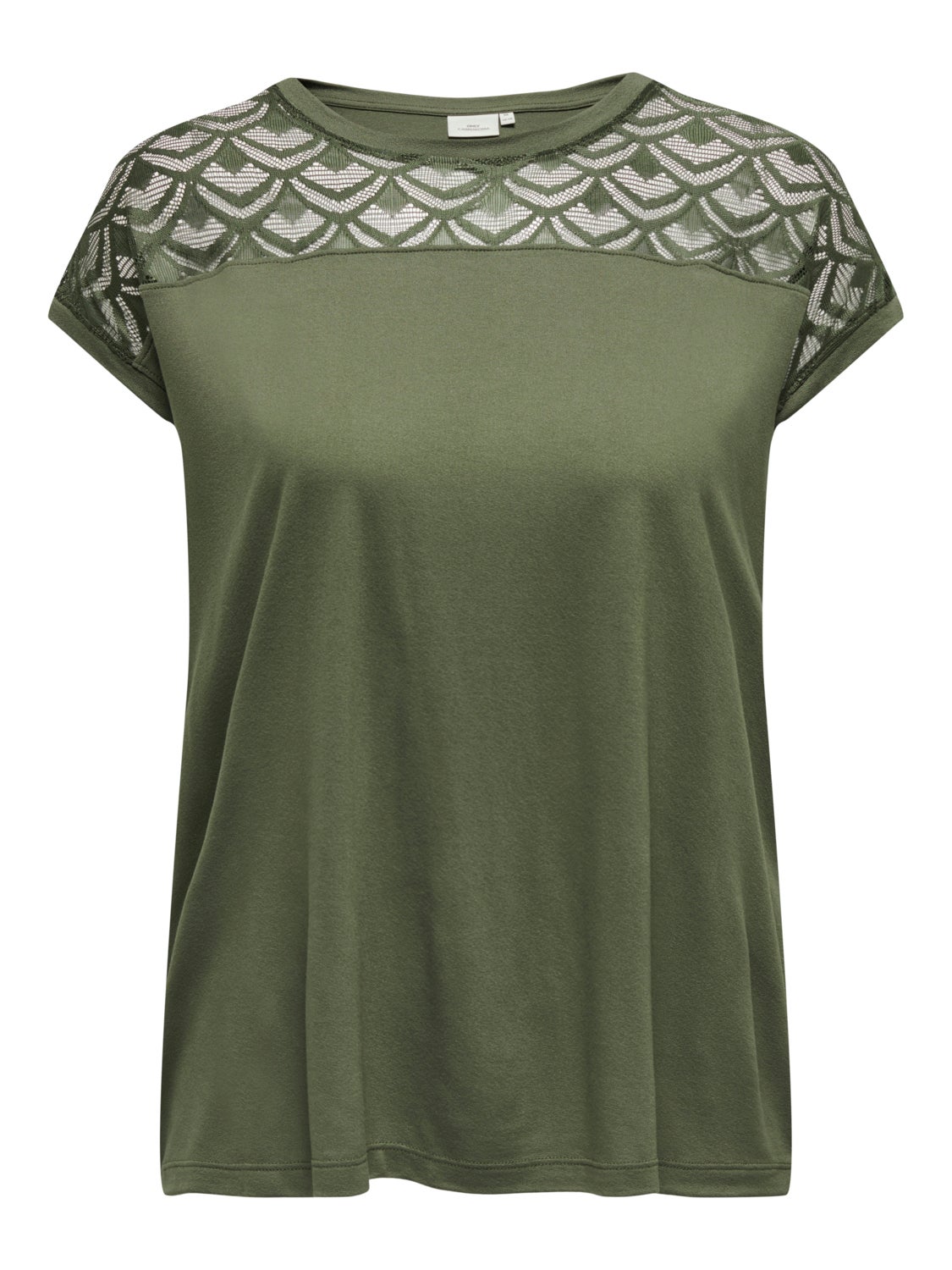 Curvy lace detail Top