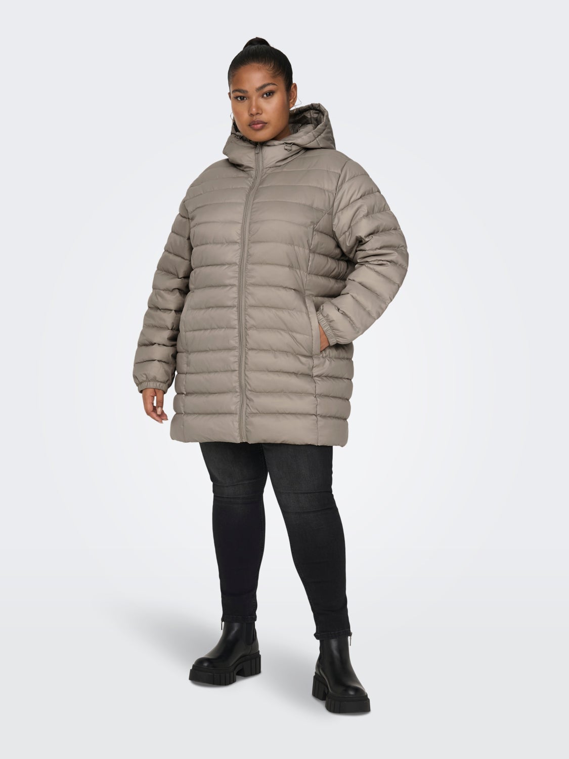 Curvy long Quilted jacket