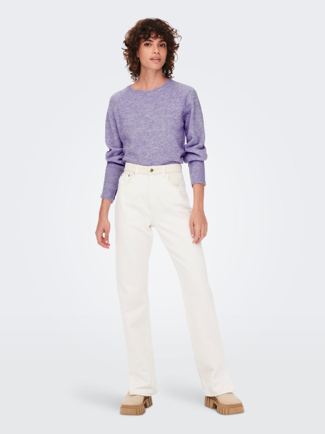 Button cuff Knitted Pullover