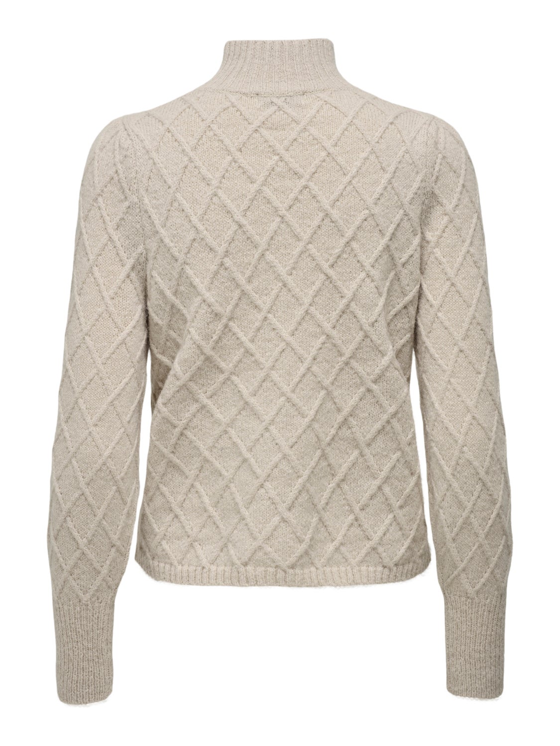 Knit pullover with high neck