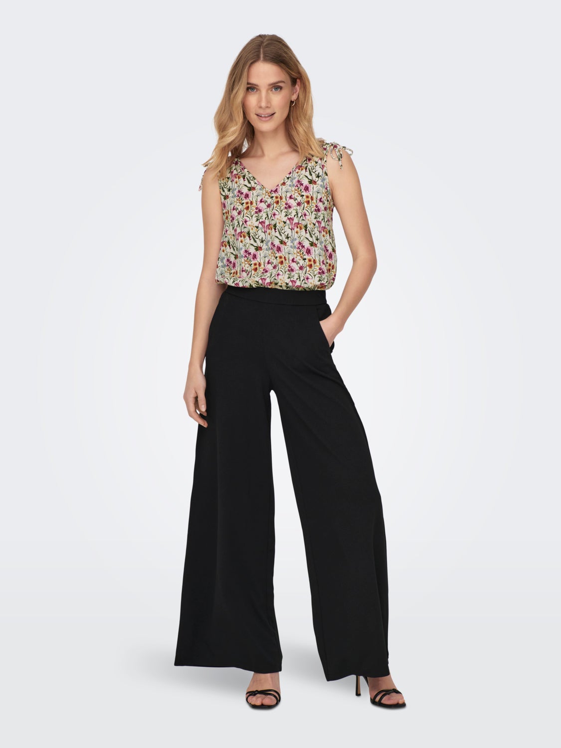 V-Neck Top With Strap Details