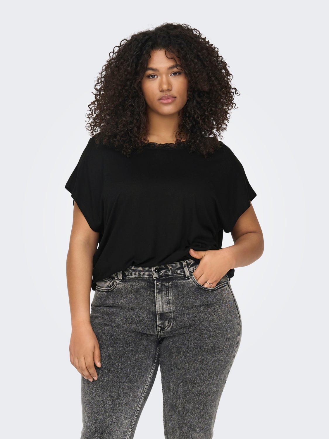 Curvy viscose top