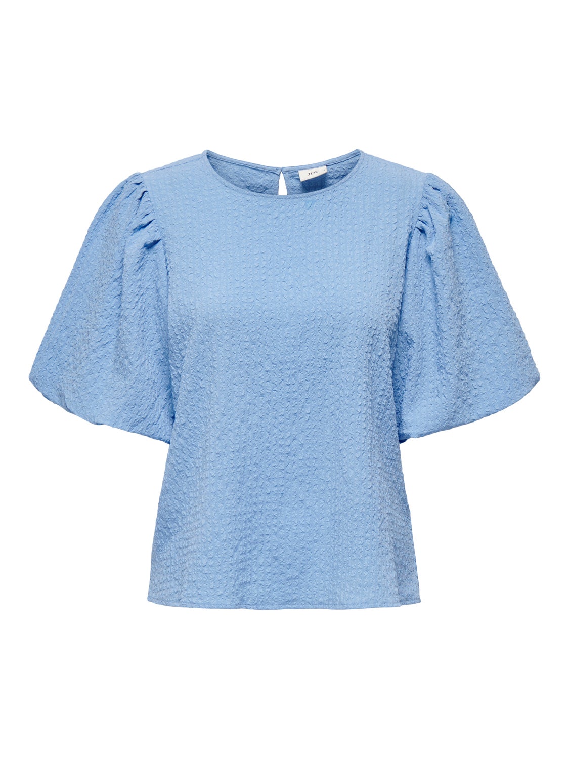 O-neck top with balloon sleeves