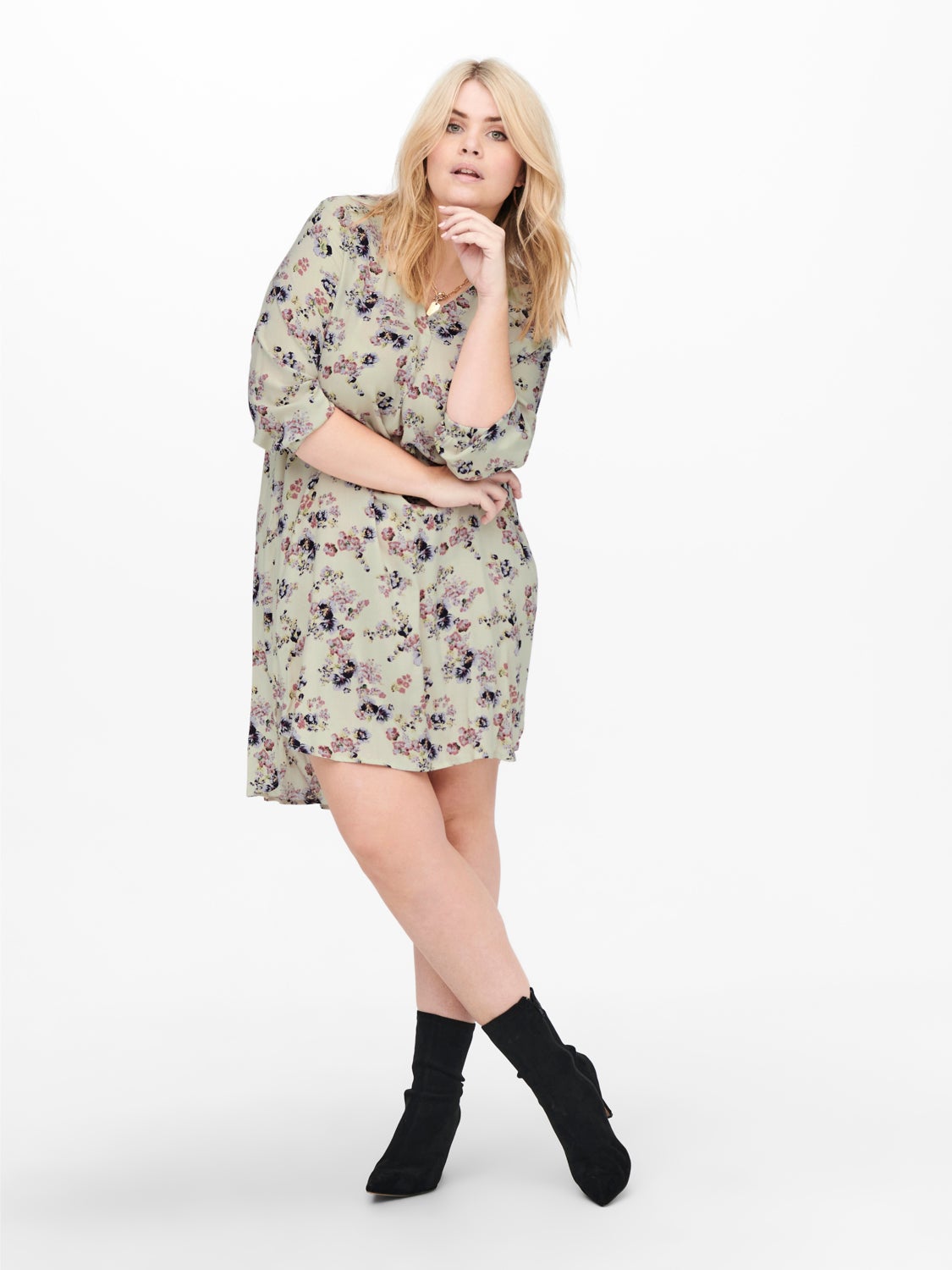 Curvy patterned viscose Tunic