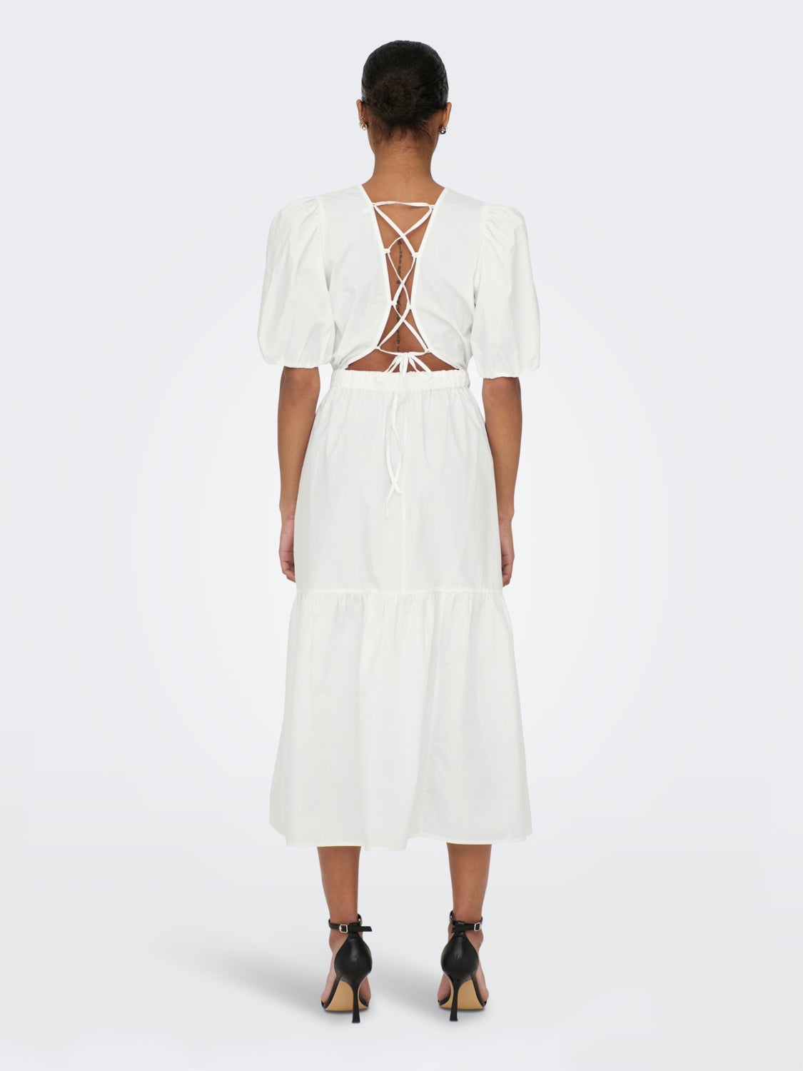 Midi dress with tie detail