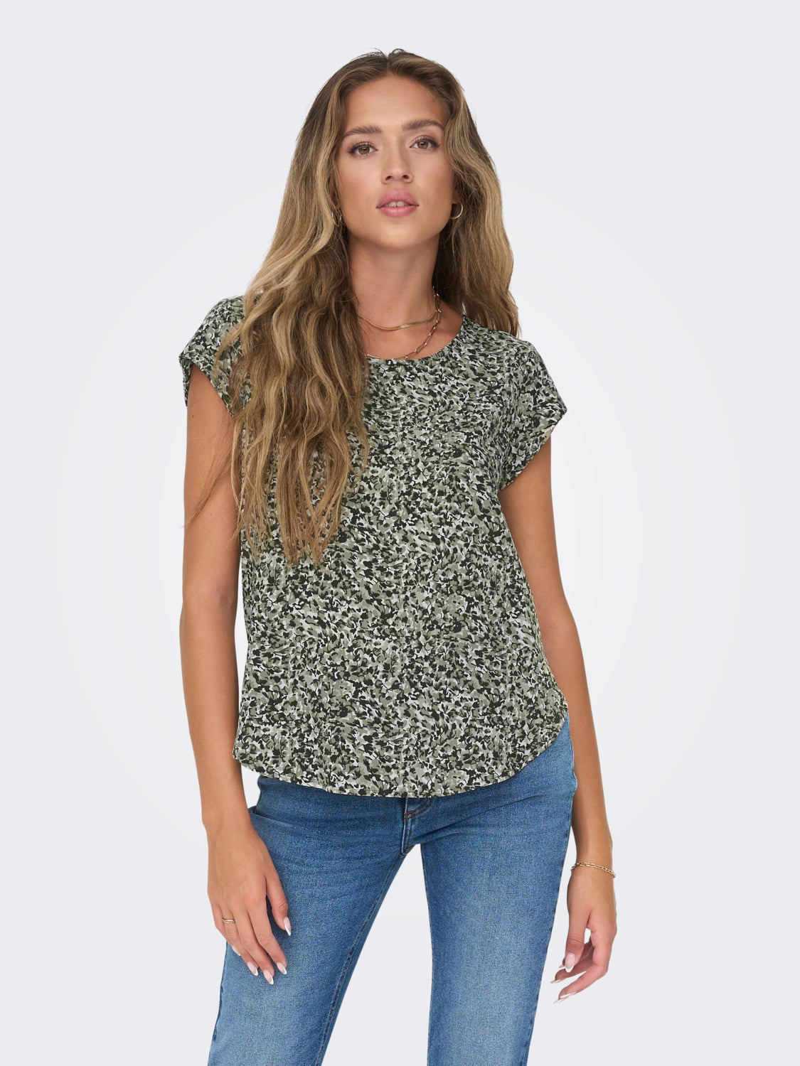 Printed Short Sleeved Top