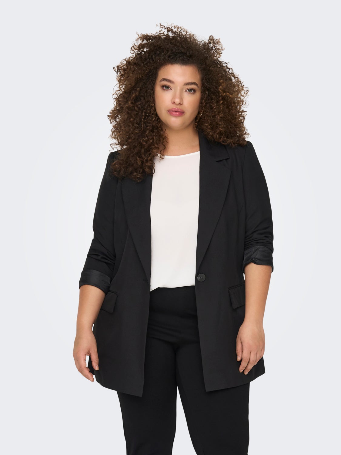 Curvy Solid colored Blazer