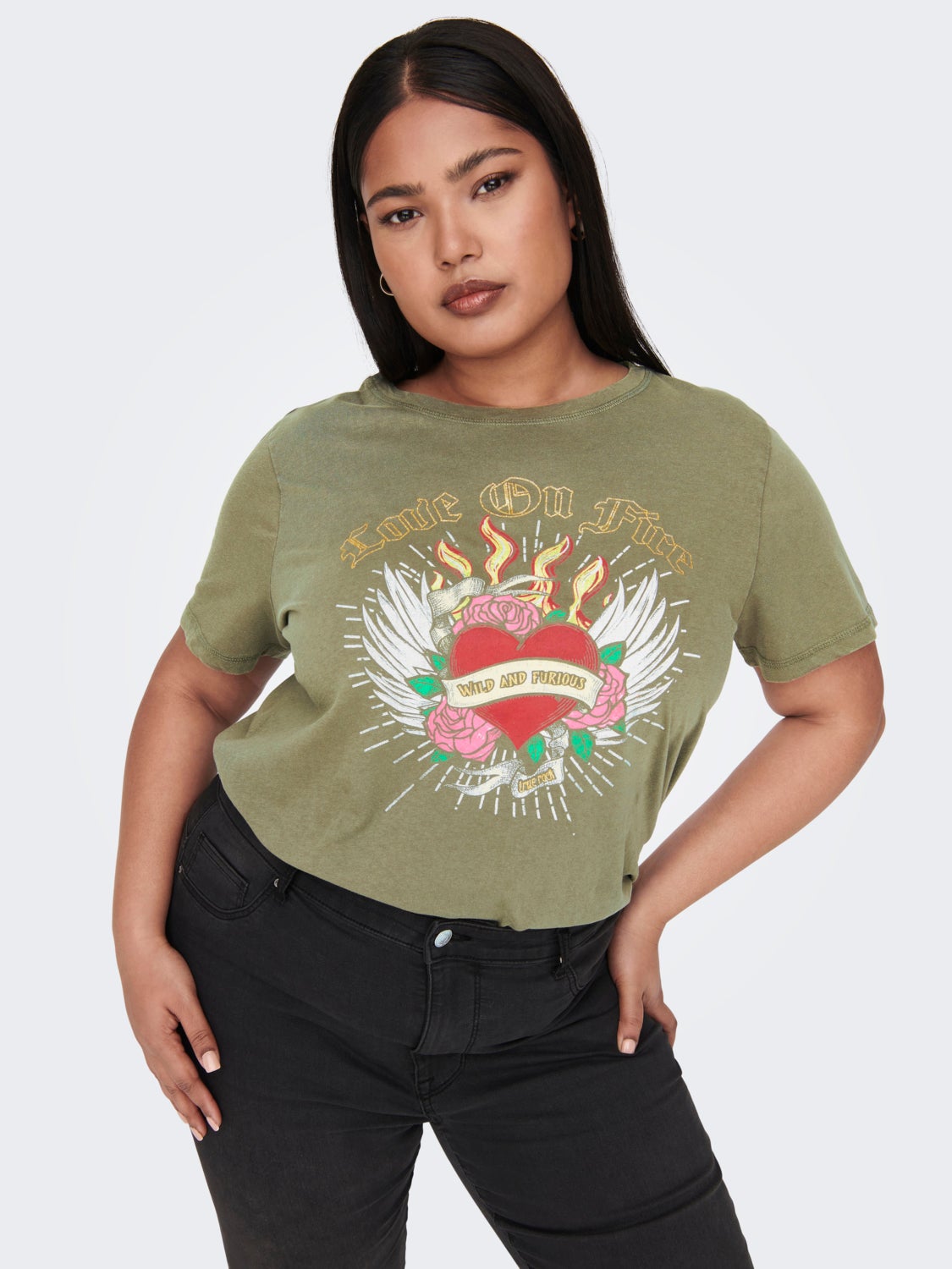 Curvy printed t-shirt