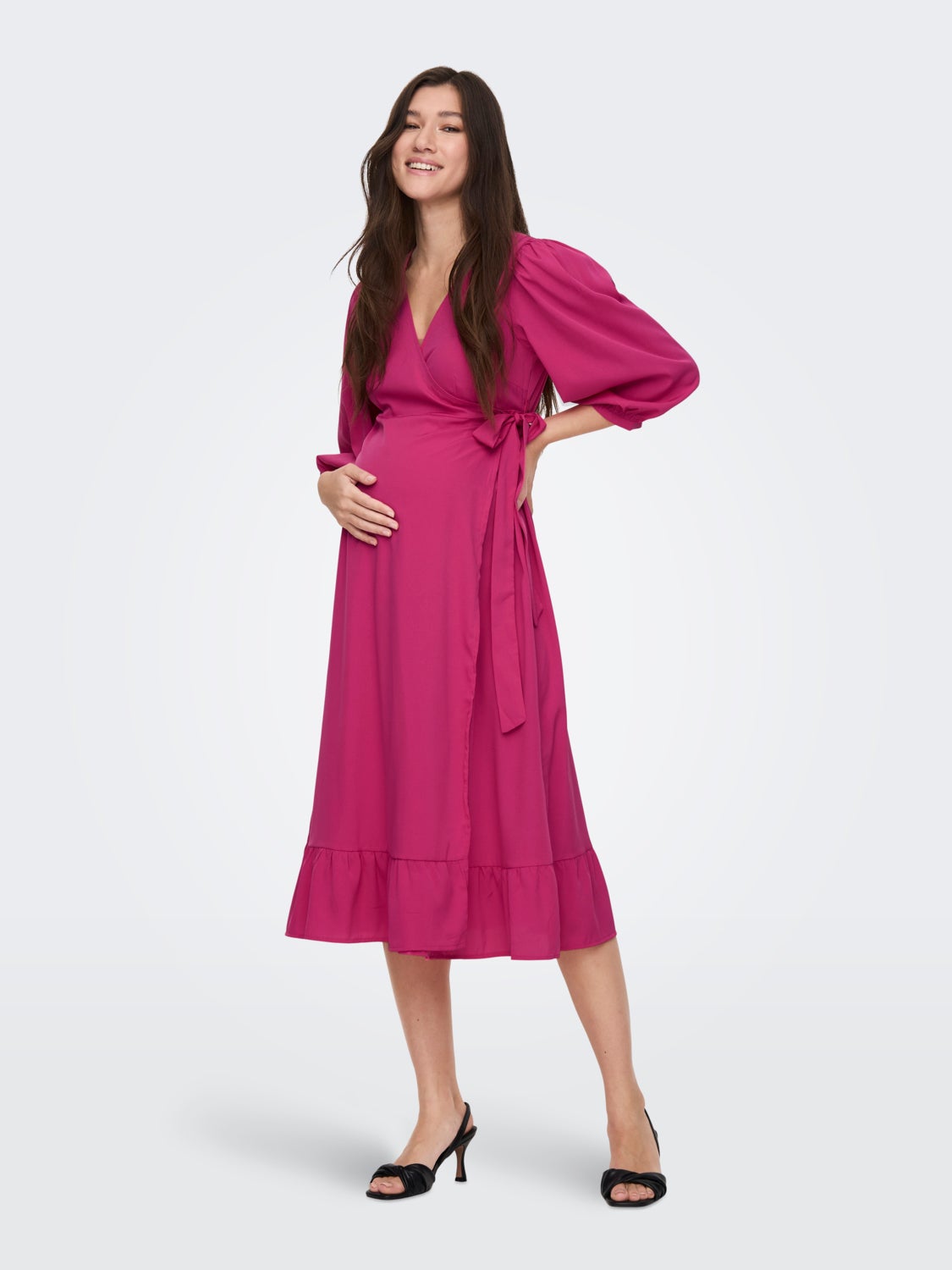 Mama midi wrap dress