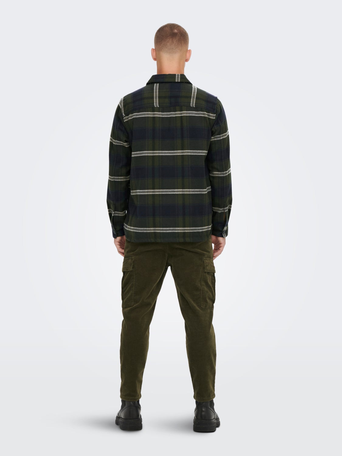 Loose Fit Checked twill overshirt