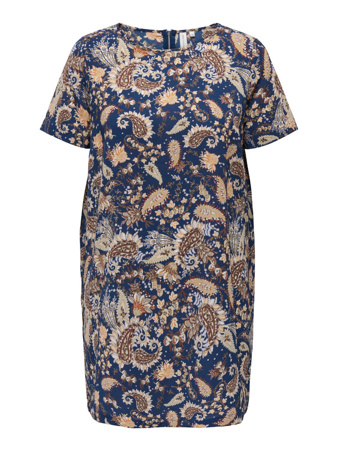 Curvy printed zip dress