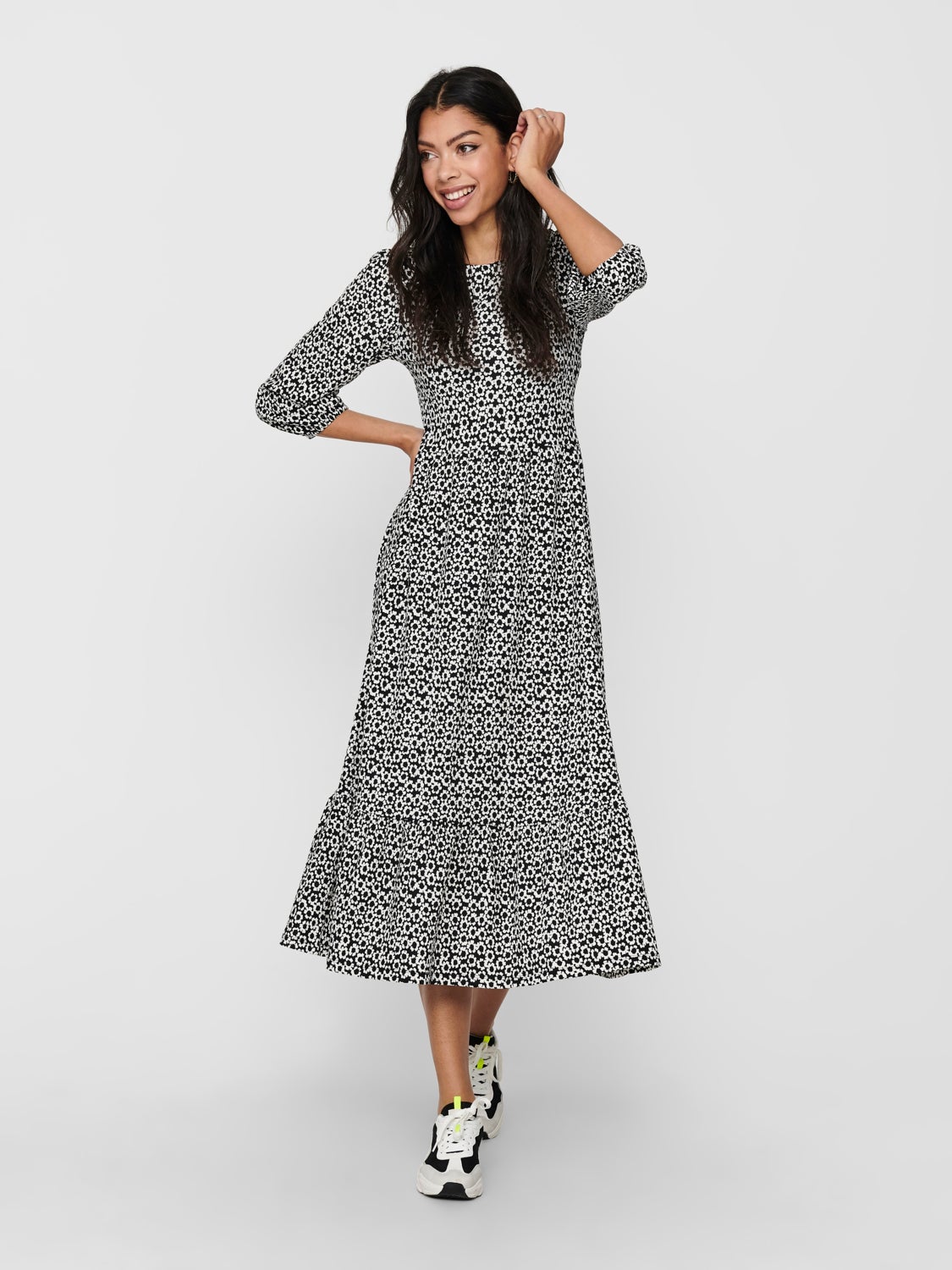 Printed Long Sleeved dress