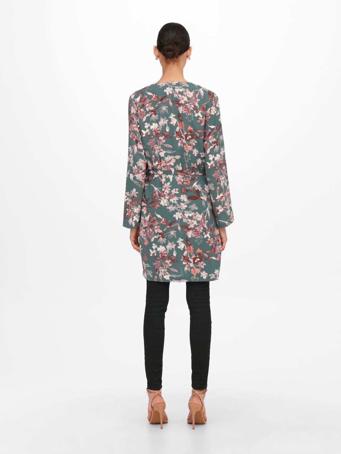 mini v-neck dress with print