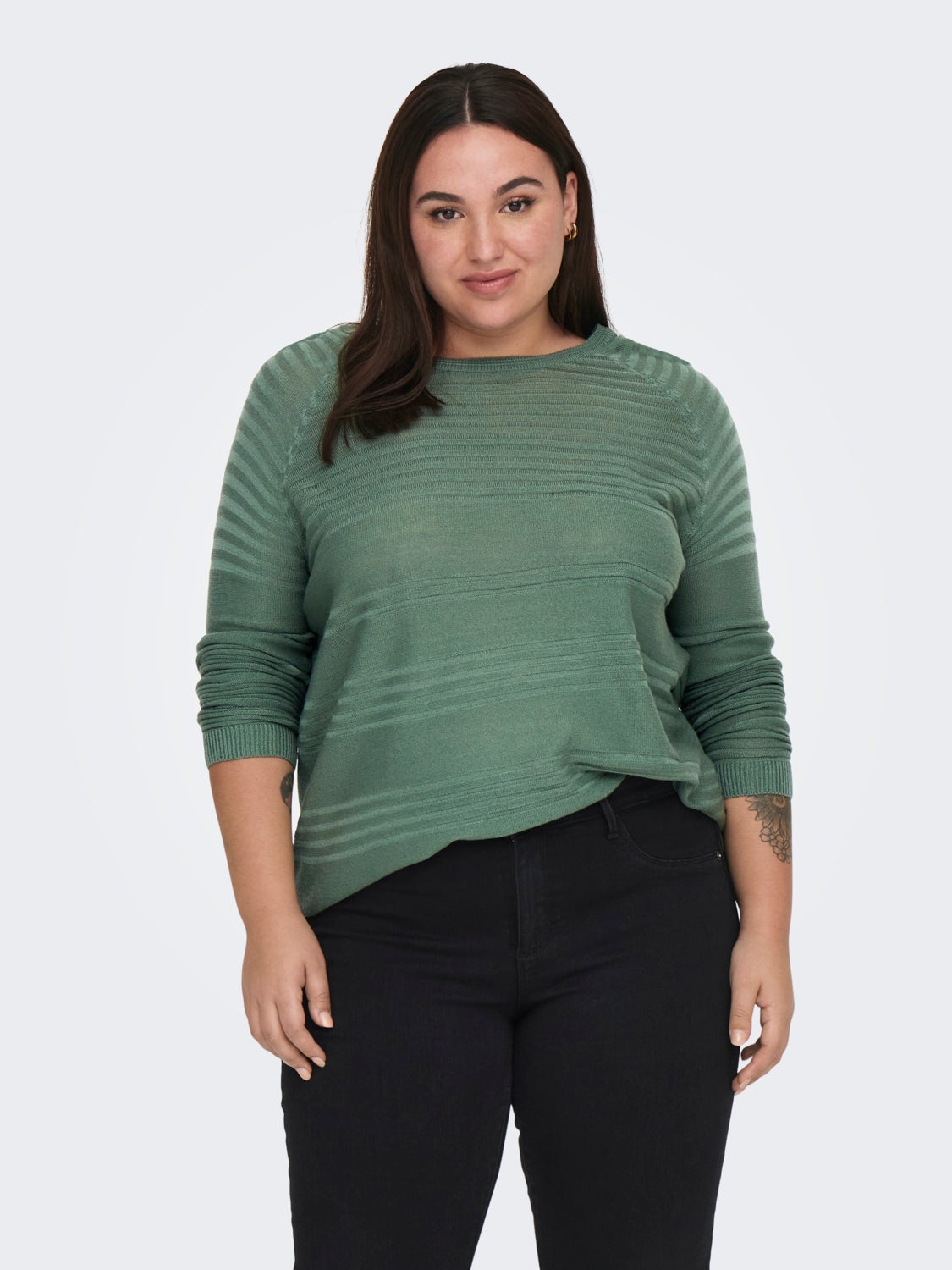 Curvy structured Knitted Pullover