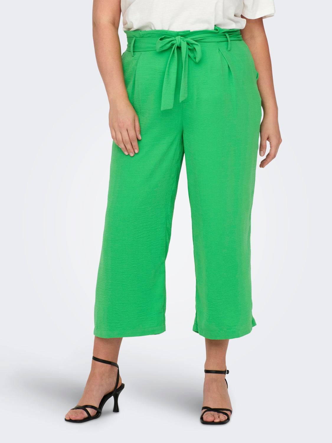 Curvy wide Leg Pants With Belt