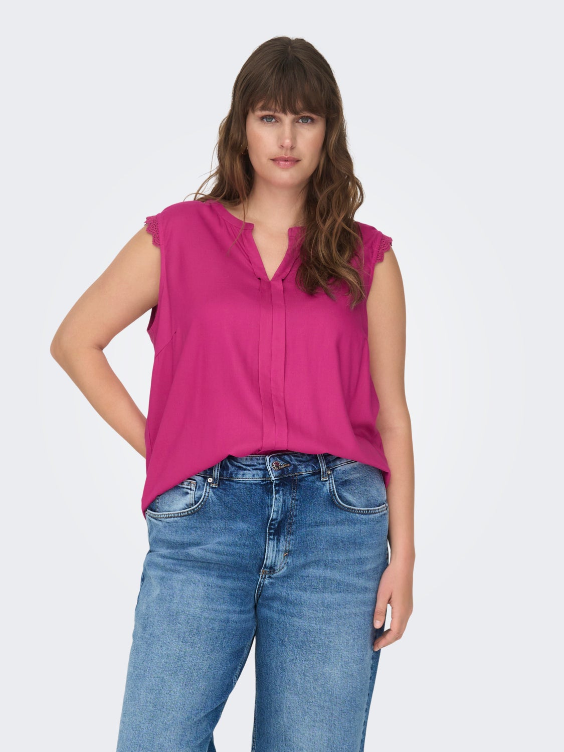 Curvy loose Sleeveless Top