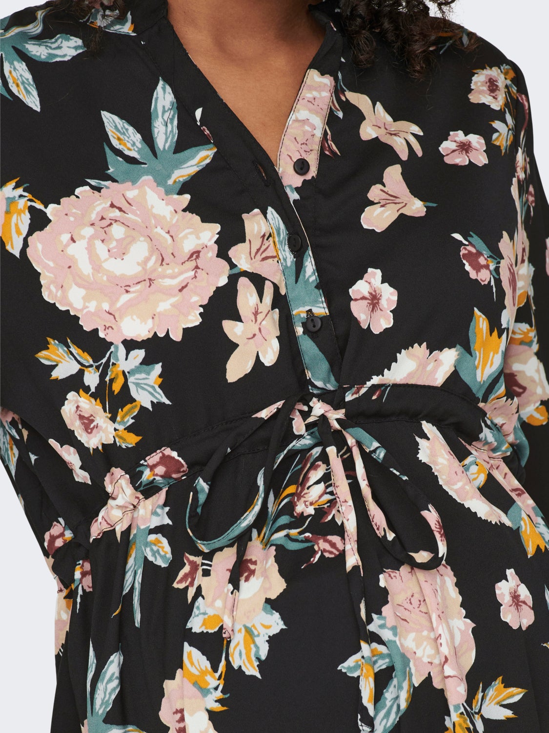 Mama 7/8 sleeve V-neck Top