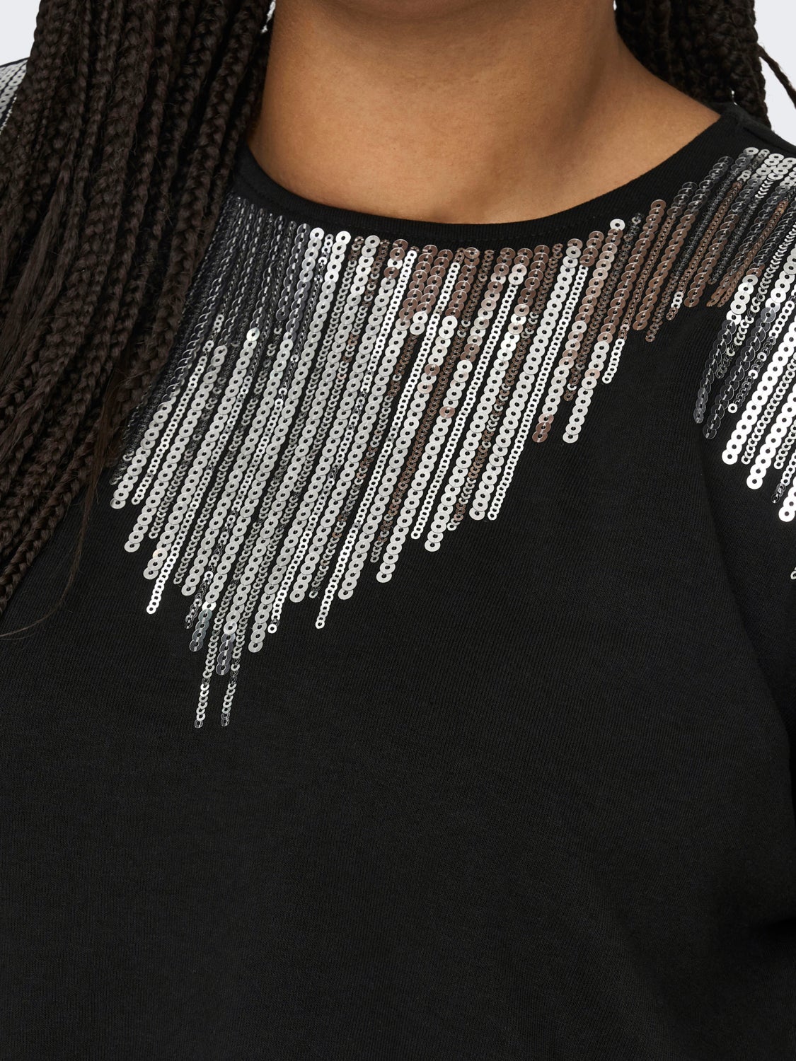 Curvy sequin detail dress