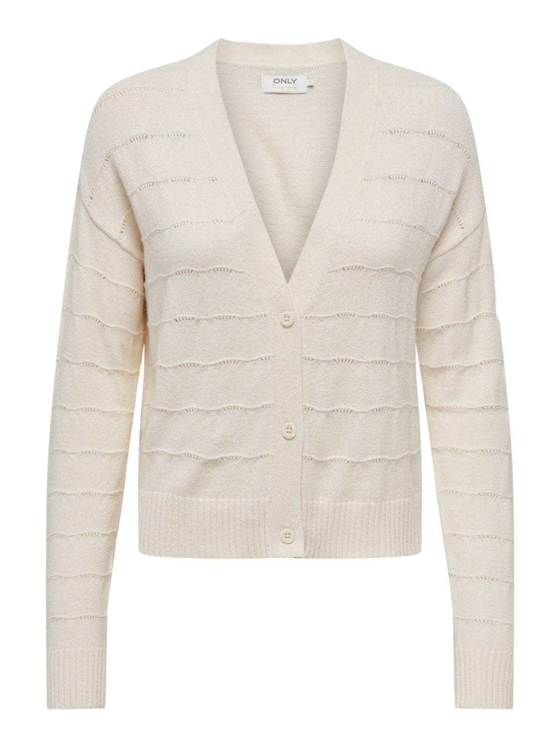 V-neck knit cardigan