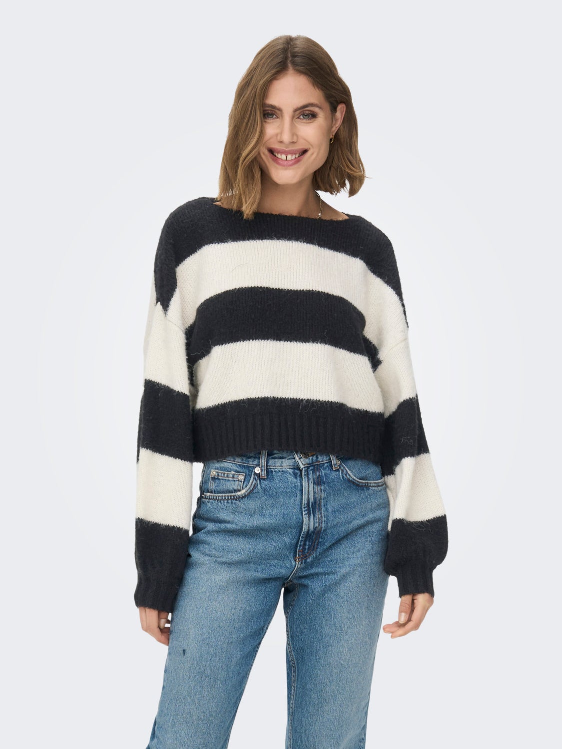 striped knitted pullover