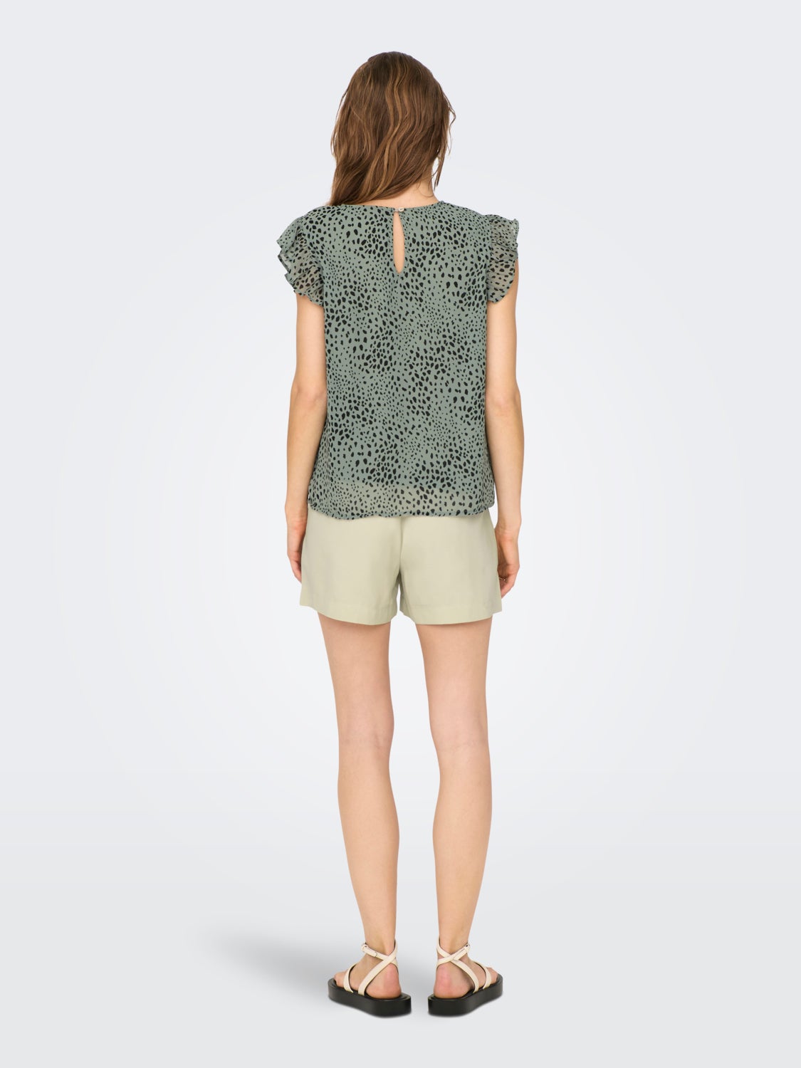 Frill detailed sleeveless top