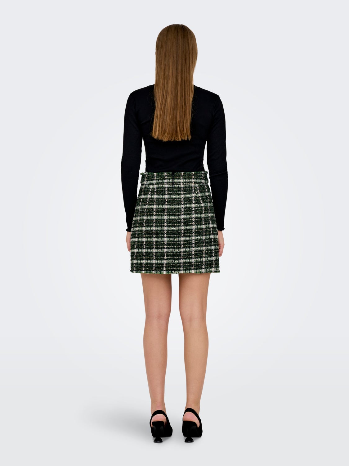 Checked mini skirt
