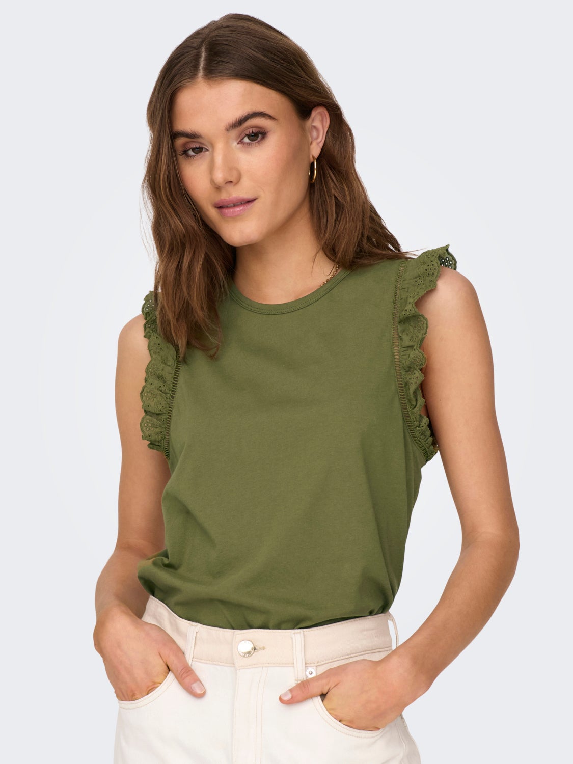 Top With Ruffle Sleeves