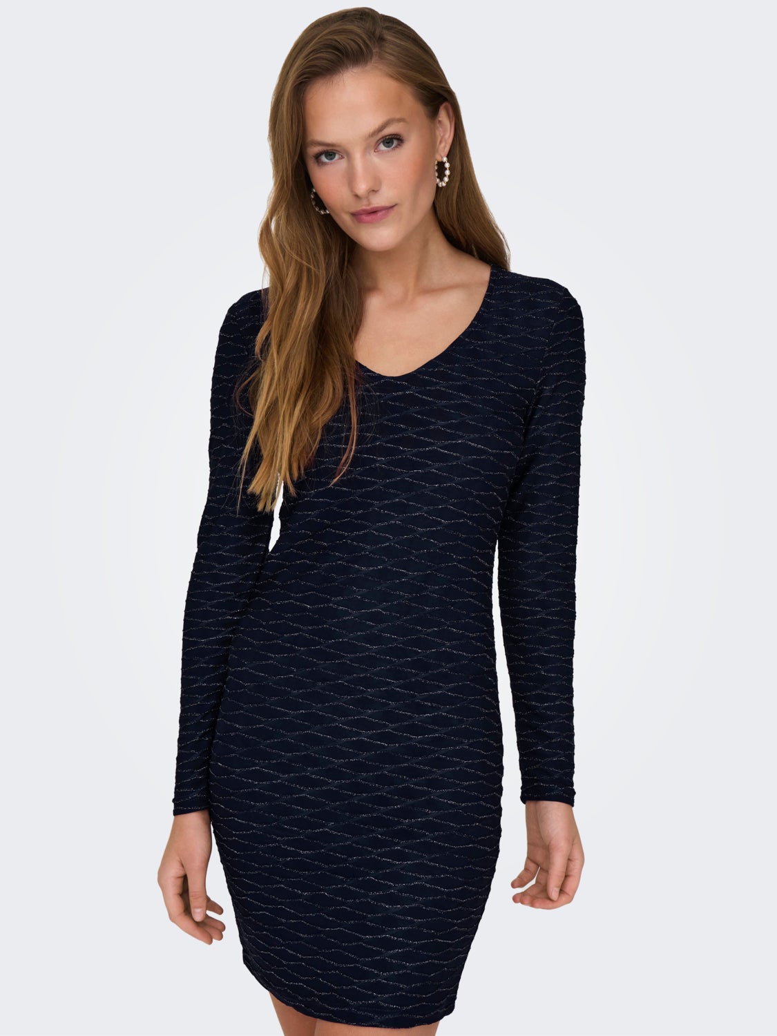 Mini slim dress with glitter