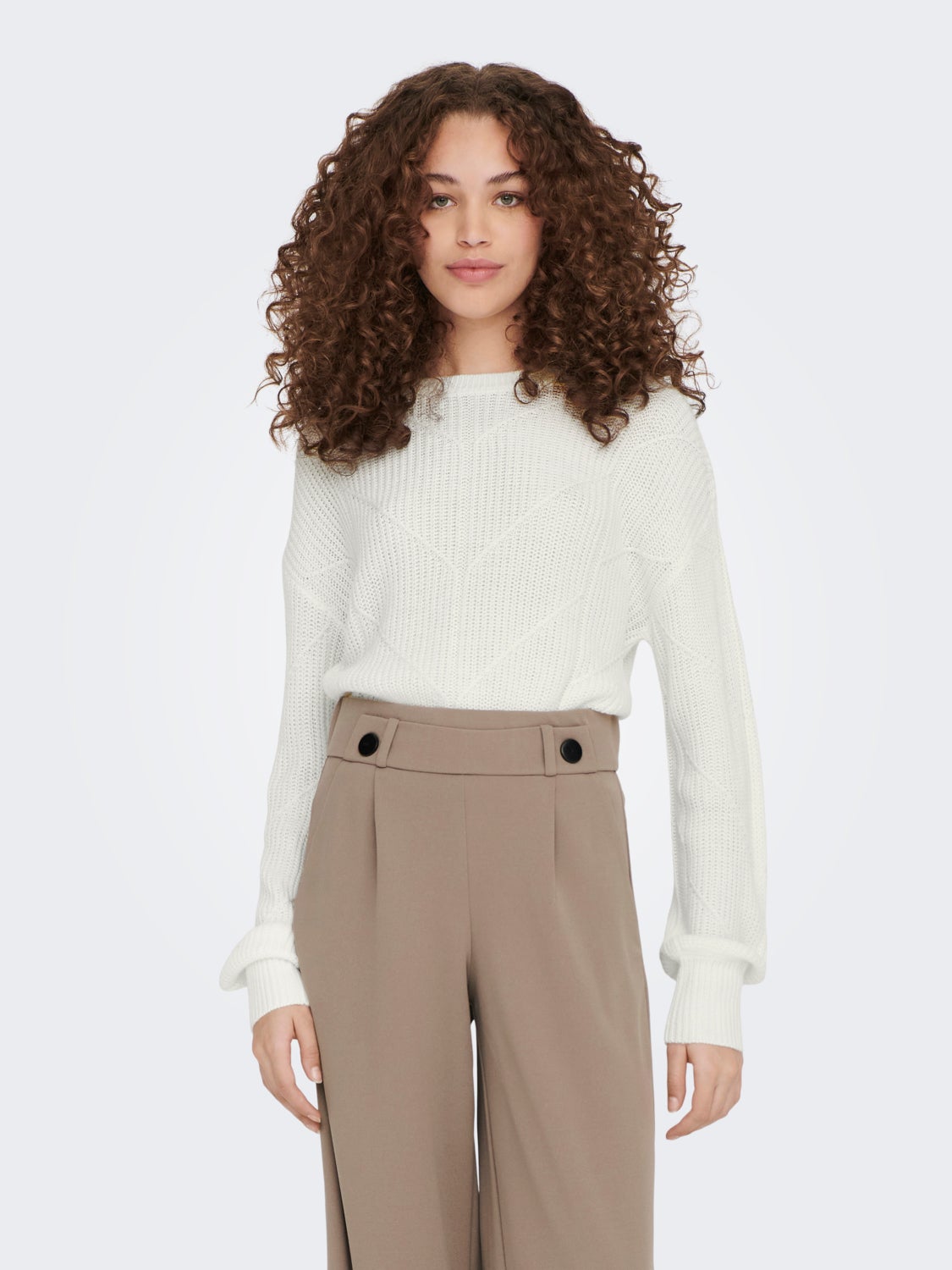 Solid color texture knit