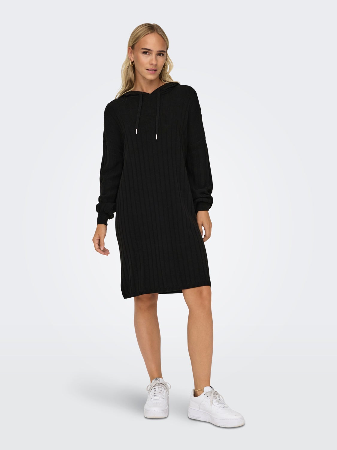 Knitted hoodie dress