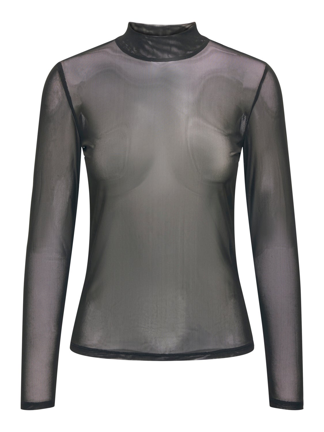 Highneck mesh Long Sleeved Top